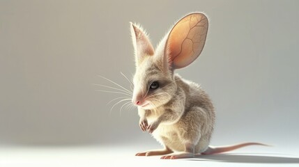 Poster - Close up of a small animal on a white surface. Suitable for various projects