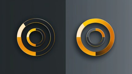 Poster - A striking logo design on a dark backdrop. Perfect for branding and marketing projects