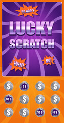 Wall Mural - realistic scratch card vertical banner template