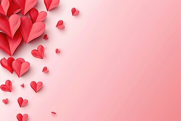 Poster - A bunch of red hearts floating in the air, perfect for Valentine's Day designs
