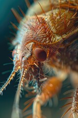 Poster - Detailed close up view of a bug's head. Perfect for educational materials or science related projects