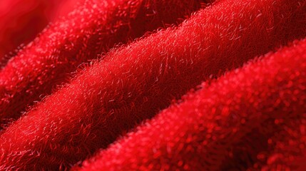 Poster - A detailed view of a red blanket, perfect for home decor projects