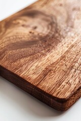 Poster - A detailed shot of a wooden cutting board on a table. Ideal for food and cooking themes