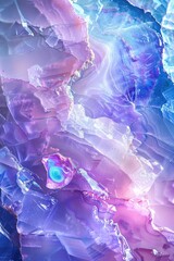 Poster - A detailed close-up of a purple and blue stone. Suitable for various design projects