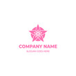 © REKB - pink star flower logo vector illustration
