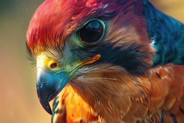 Poster - A detailed close-up of a bird of prey. Suitable for nature and wildlife themes
