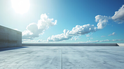 Wall Mural - Empty floor, car advertising background