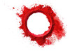 © David Kreuzberg - red pulver circle with copy space isolated on white or transparent png