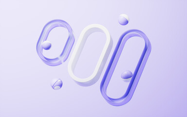 Poster - Abstract glass geometry background, 3d rendering.