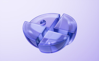 Poster - Abstract glass geometry background, 3d rendering.