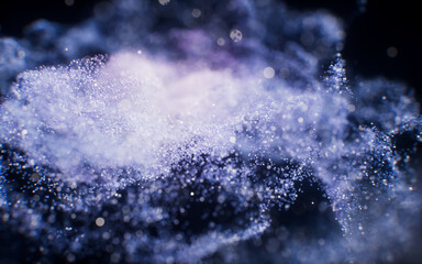 Wall Mural - fantastic dense flowing particles background, 3d rendering.