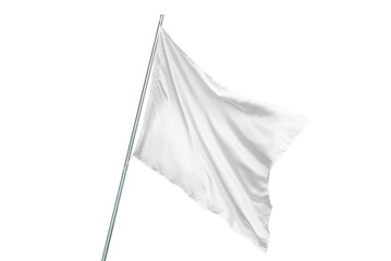 Aufkleber - Transparent, clean white flag mockup waving in the wind, ideal for national flag, advertising and presentation designs with clear texture