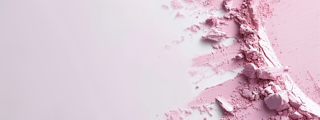 Wall Mural - a pink background with a white border and a pink brush stroke