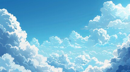 Wall Mural - blue sky ocean  and cloud