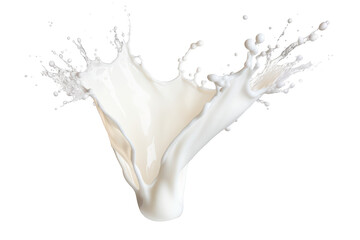 Wall Mural - cream milk isolated on white