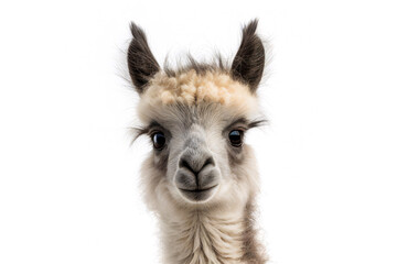 Wall Mural - Llama baby portrait. Generative AI