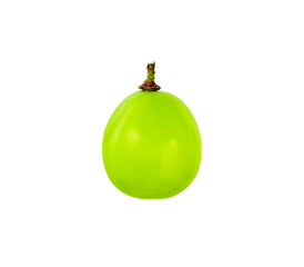 Sticker - Green grape isolated on white background.