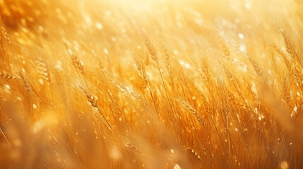 Wall Mural - Golden Wheat Field Under Bright Sun