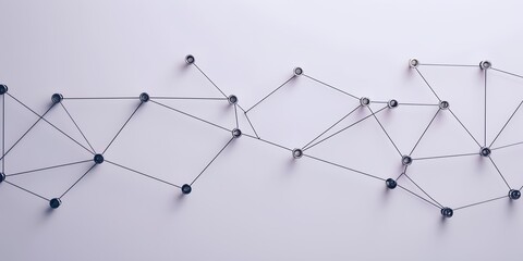 Fototapete - a group of pins connected to a white wall