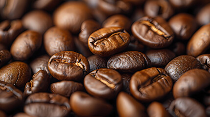 Wall Mural - Texture of coffee beans