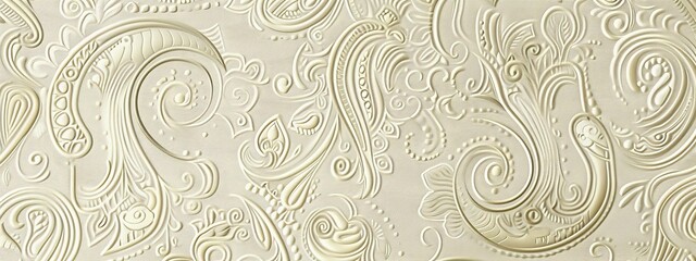 Wall Mural - A sophisticated, paisley pattern background with intricate details and soft tones.