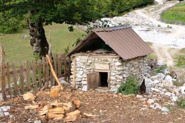 Old stone chicken coop