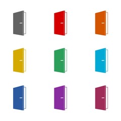 Canvas Print - Open door simple icon isolated on white background. Set icons colorful