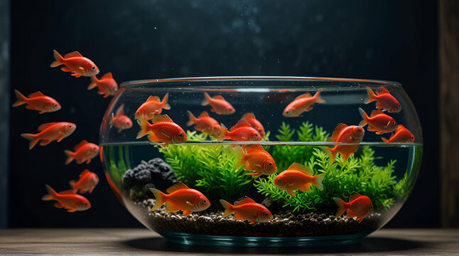  aquarium poissons rouges, generative.ai