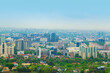 Panoramic view of the city of Almaty from Mount Koktobe.