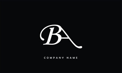 BA, AB, B, A Abstract Letters Logo Monogram