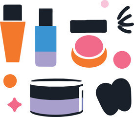 cosmetics-themed stickers, icon