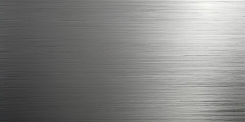 Wall Mural -  a shiny grey metal texture, silver metal texture of brushed stainless steel plate, metal wide textured plate brushed gradient,banner