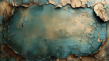 Aufkleber - Abstract Grunge Textured Background with Weathered and Distressed Cracked Painted Surface
