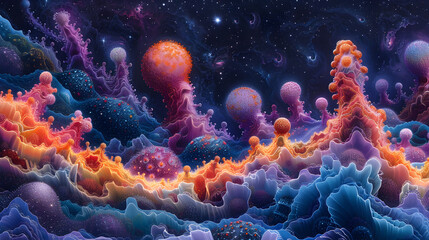 Poster - Captivating Cosmic Swirl of Vibrant Celestial Energy