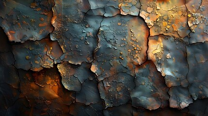 Leinwandbilder - Captivating Weathered Textures and Patterns from Nature s Rugged Canvas