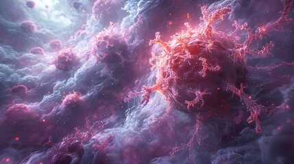Aufkleber - Cosmic Firestorm A Galactic Explosion of Color and Energy