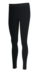 Wall Mural - Black woman leggings. vector illustration