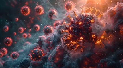 Poster - Fiery Explosions and Chaotic Combustion in a Dramatic and Awe inspiring Display of Intense Energy and Transformative Power