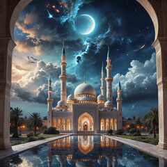 Wall Mural - view of mosque