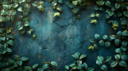 Aufkleber - Lush Green Foliage Backdrop with Vibrant Leaves and Natural Textures