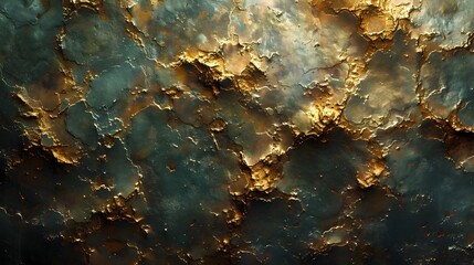 Poster - Mesmerizing Metallic and Mineral Textures of the Earth s Rugged Grandeur