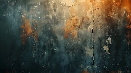 Aufkleber - Mystical Atmospheric Landscape with Moody Dramatic Lighting and Textured Grunge Elements
