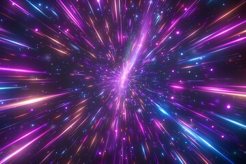 lightspeed time travel background showcasing a fast journey through star galaxies and cosmos explora