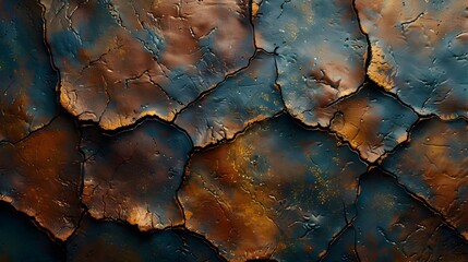 Aufkleber - Rugged Geological Formations with Weathered Textures and Earthy Hues