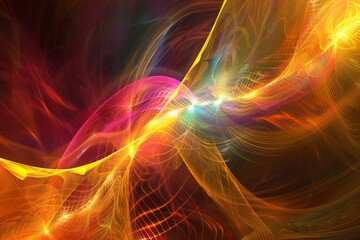 Wall Mural - Abstract digital art showing quantum phenomena