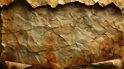 Aufkleber - The Weathered and Cracked Texture of an Aged Parchment Like Surface Evoking a Vintage and Artful Aesthetic