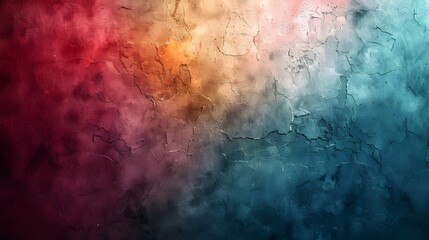 Fototapete - Vibrant Abstract Digital Artwork with Flowing Colorful Textures and Cosmic Atmosphere
