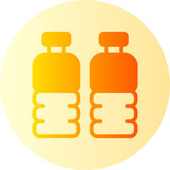 Wall Mural - water bottle gradient icon