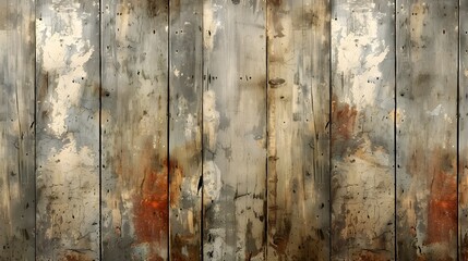 Aufkleber - Weathered Wooden Plank Boards Forming Grungy Textured Background for Rustic or Vintage Decor