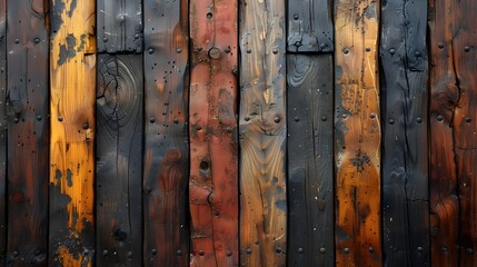 Poster - Weathered Wooden Planks Rustic Textured Background Pattern for Rustic Style Design Concepts and Interior
